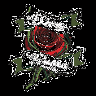 Midlands based classic rock covers band Dirty Roses logo